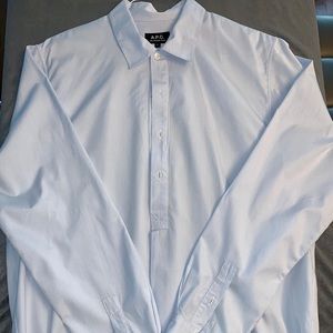 APC Sky-Blue West Popover Shirt